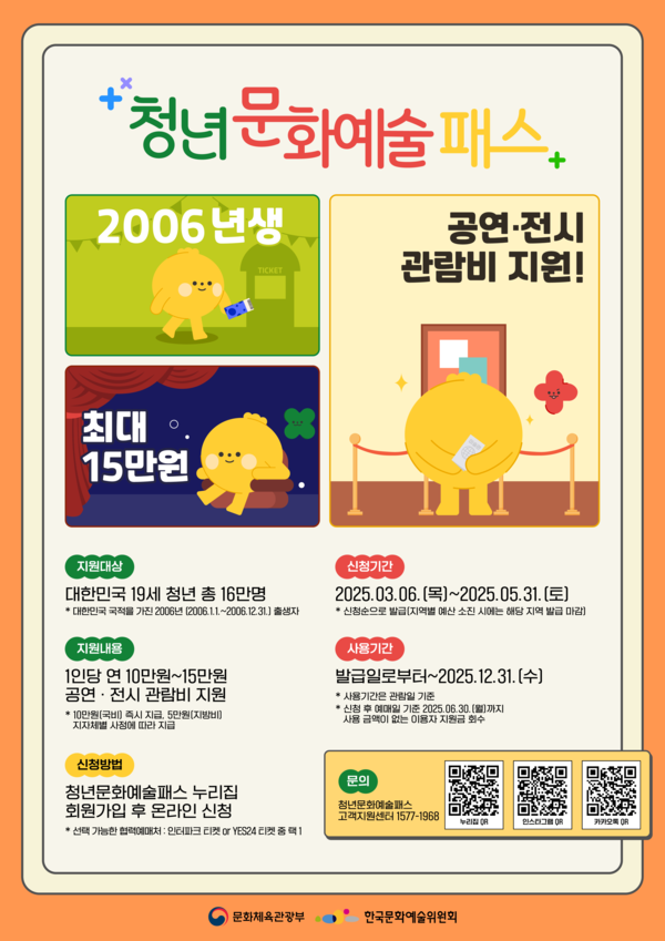 2006년생 청년문화예술패스로 공연·전시 보러가자! 이미지 1